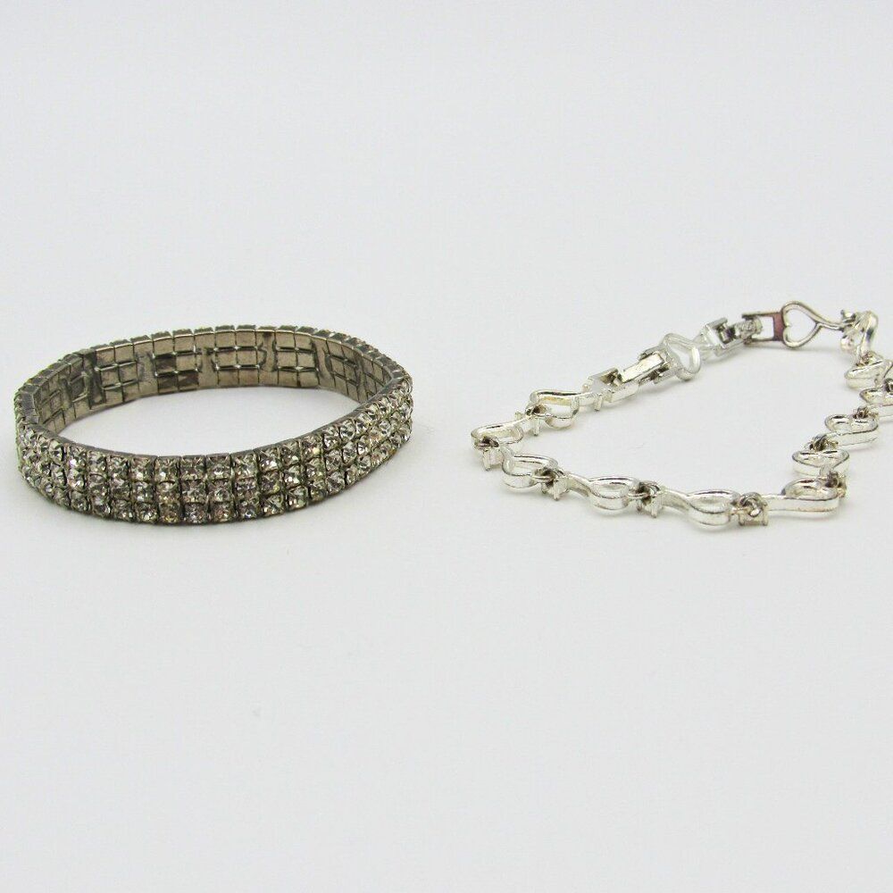 2 piece Fashion Silver Bracelet Duo